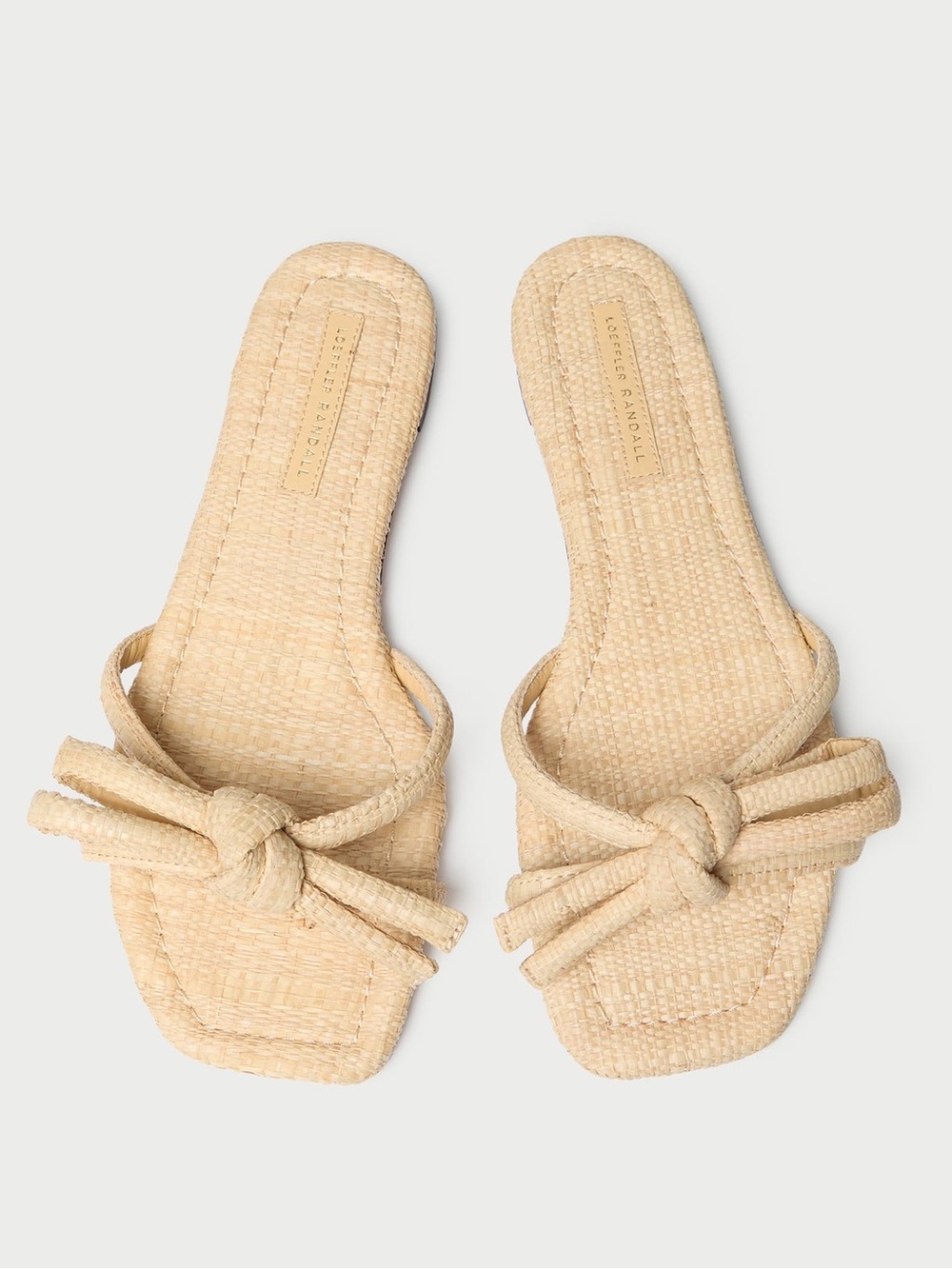 Loeffler Randall Hadley Natural Bow Raffia Sandals
